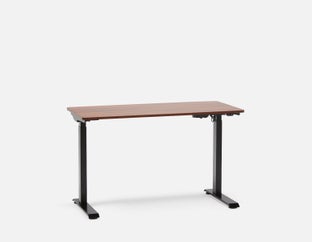 LEVER - 2-stage single motor electric desk 120 cm (top included) - Walnut