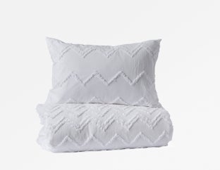 MARGO - 3-piece queen duvet cover set - White