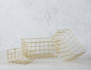 CIOVO - set of 3 wire baskets - Gold