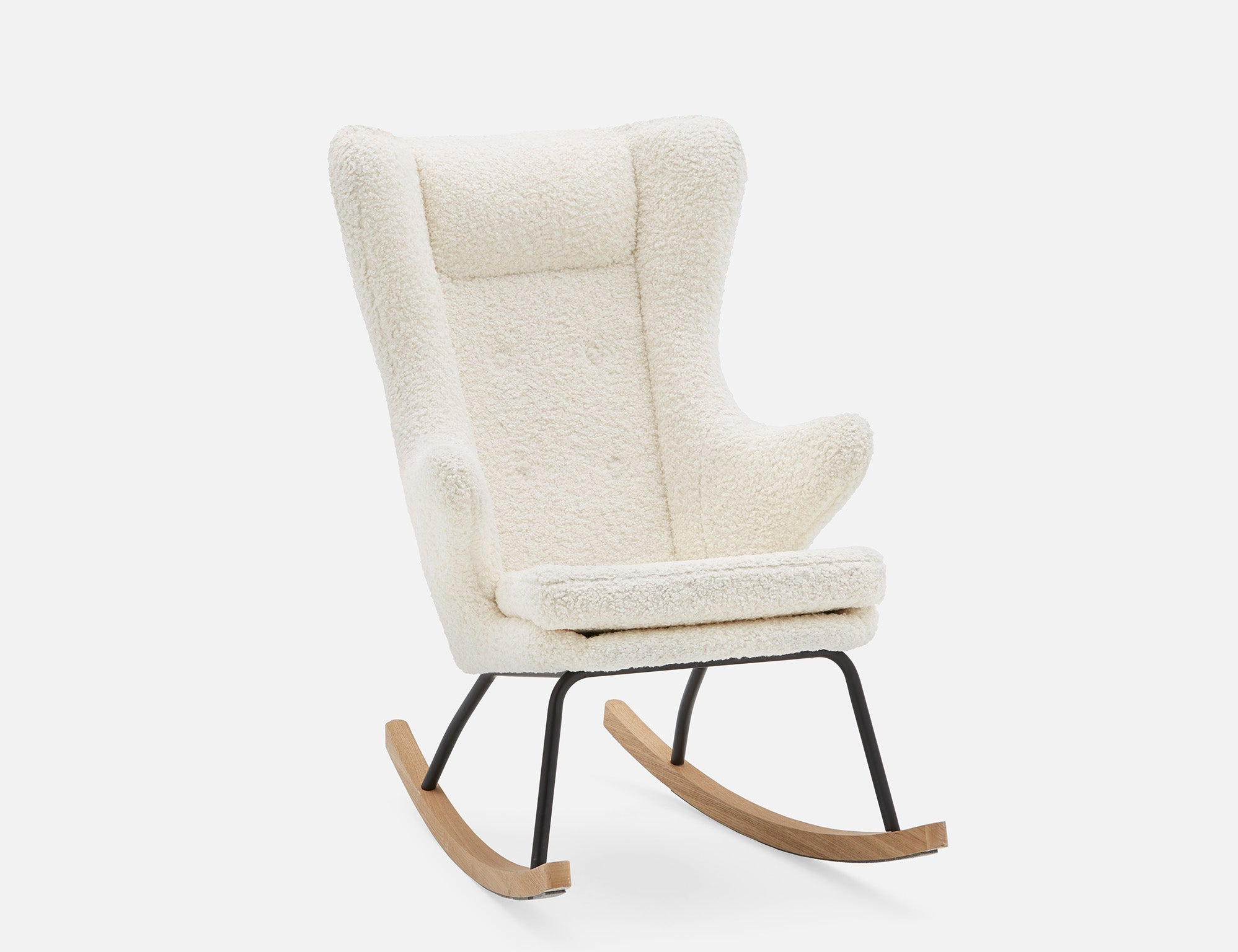 GUYAN faux shearling rocking armchair undefined