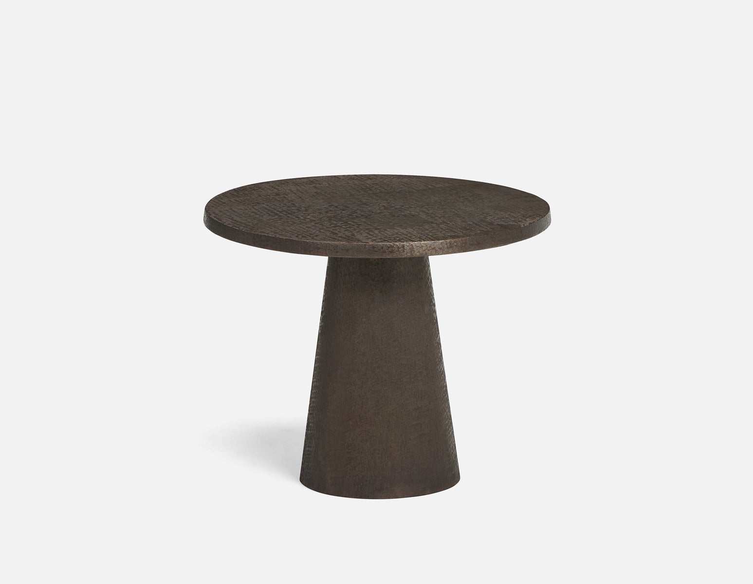 KERALA - handcrafted aluminum end table 63 cm - Bronze