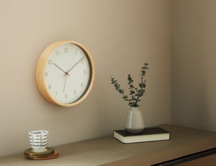 ORA - horloge murale en bois 26 cm - Naturel