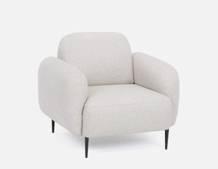 TOBI - fauteuil contemporain moderne - Greige