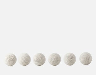 BALZ - ensemble de 6 boules décoratives 8 cm - Blanc