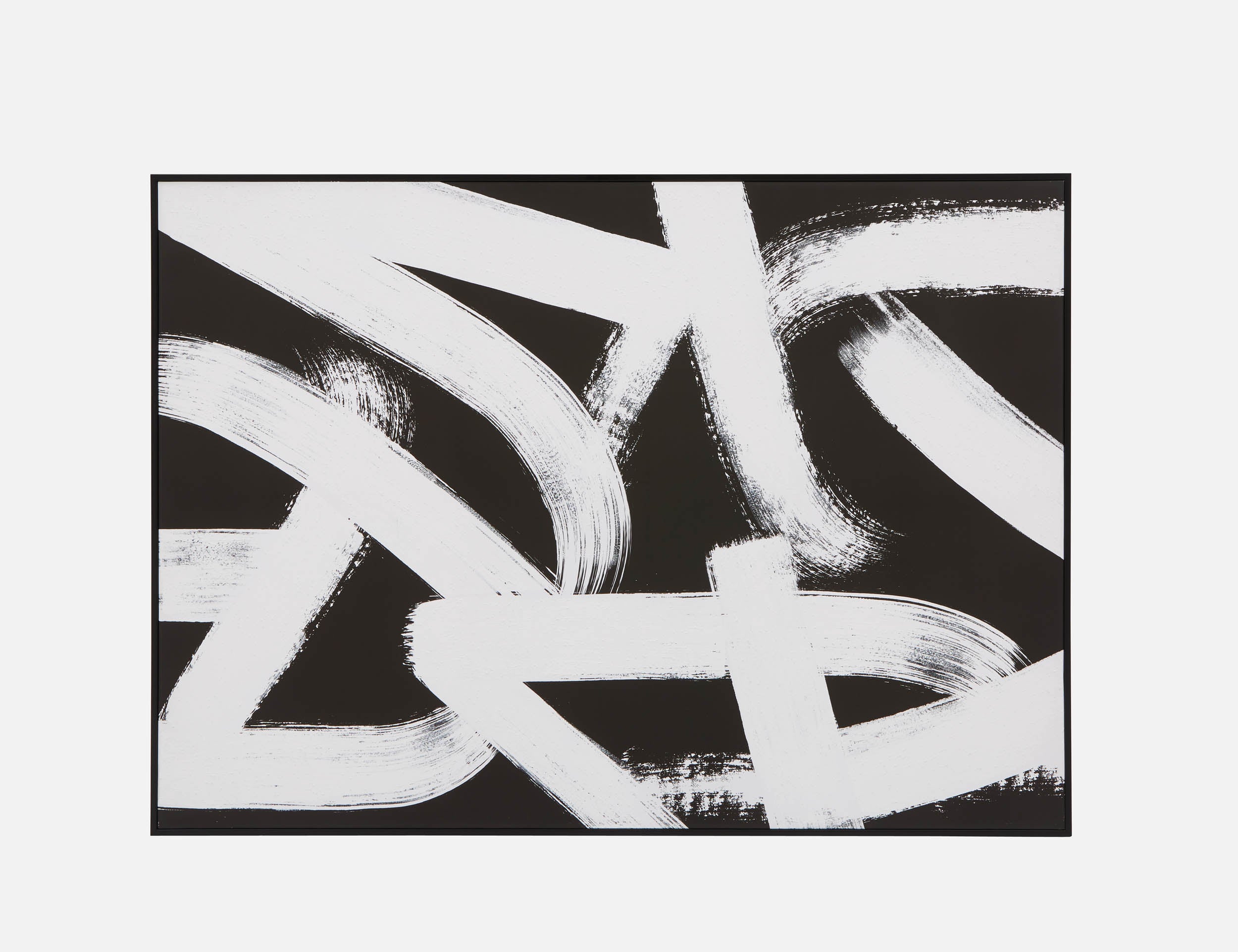 MALERI - tableau encadré 102 cm x 142 cm - Noir/blanc