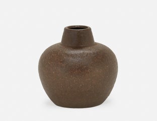 JONNO - ceramic vase 23 cm - Brown