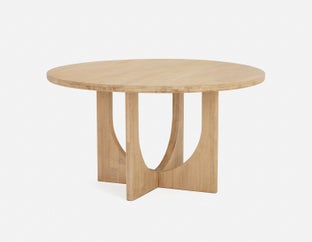 PRIYA - round acacia wood dining table 140cm - Natural