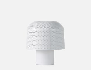 GERA - lampe de table 20 cm haut - Blanc