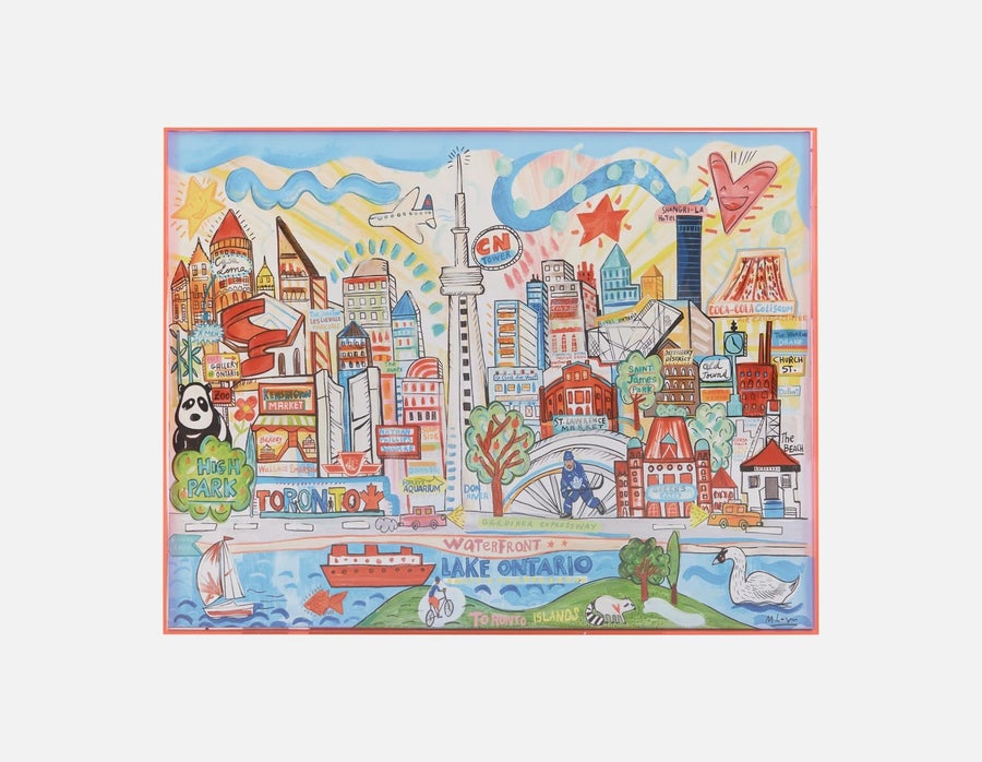 CITY YYZ œuvre en boîte acryliquee 85 x 110 cm undefined