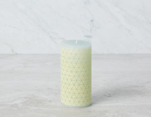 OLAN - bougie pilier 14 cm - Vert