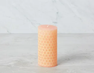 OLAN - pillar candle 14 cm - Pink