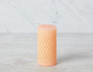 OLAN - bougie pilier 14 cm - Rose