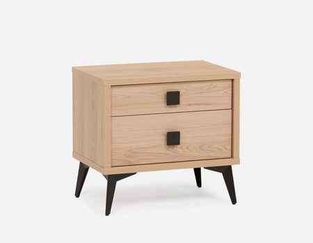 KIERA - table de chevet moderne du milieu du siècle - Chêne