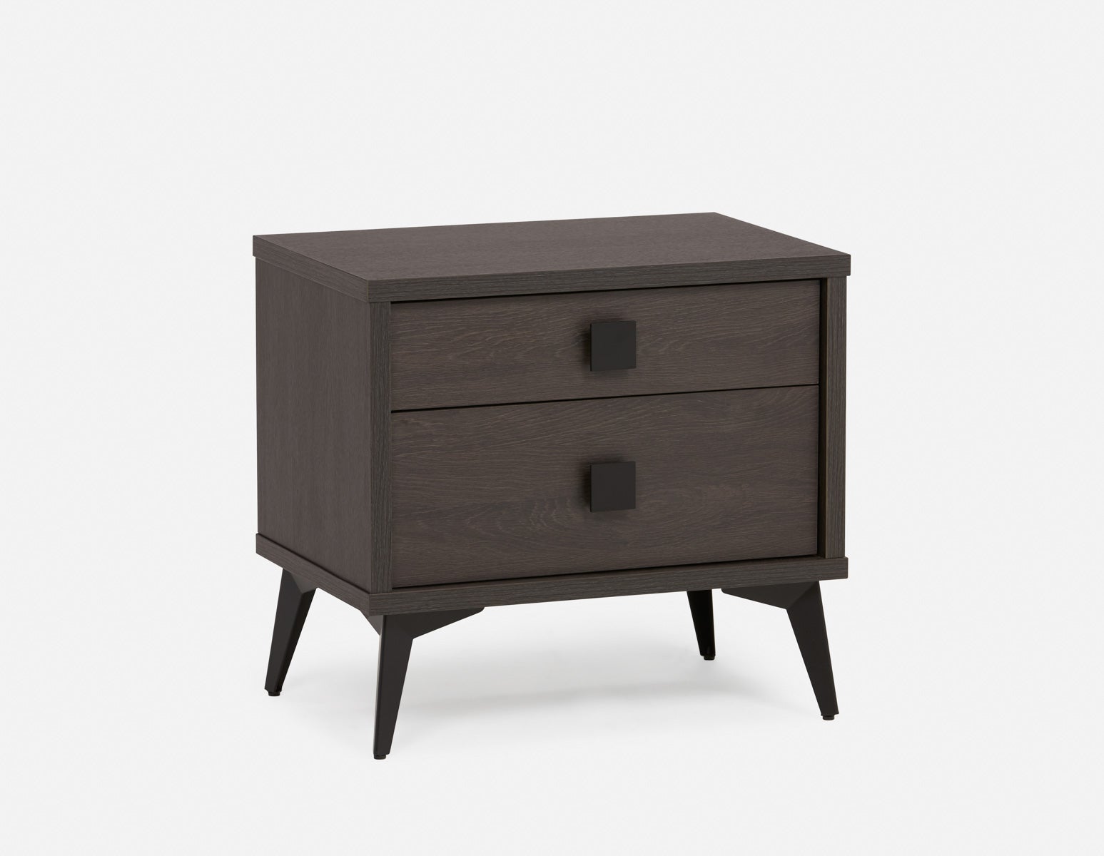 KIERA - table de chevet moderne du milieu du siècle - Noir