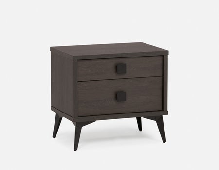 KIERA - table de chevet moderne du milieu du siècle - Noir