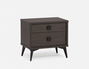 KIERA - mid-century modern bedside table - Black