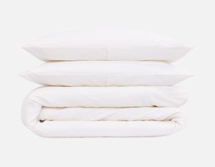 WEYMOUTH - 3-piece king duvet cover set - Cream