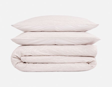 WEYMOUTH - 3-piece king duvet cover set - Taupe
