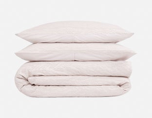 WEYMOUTH - 3-piece king duvet cover set - Taupe