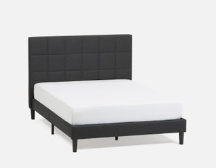 MARVELL - modern double size bed - Dark Grey
