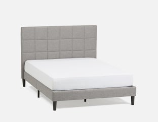 MARVELL - modern double size bed - Light Grey