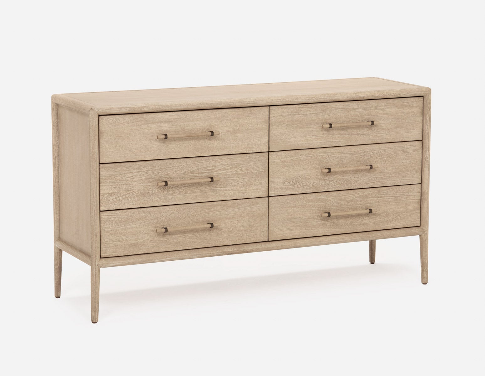 SAHARA - commode minimaliste scandinave à 6 tiroirs - Naturel