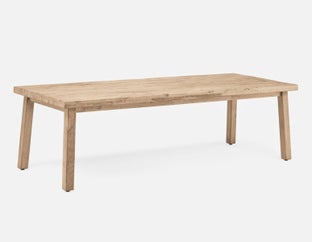 THESSALIA - grande table de salle à manger en bois de manguier massif vieilli 260 cm - Naturel