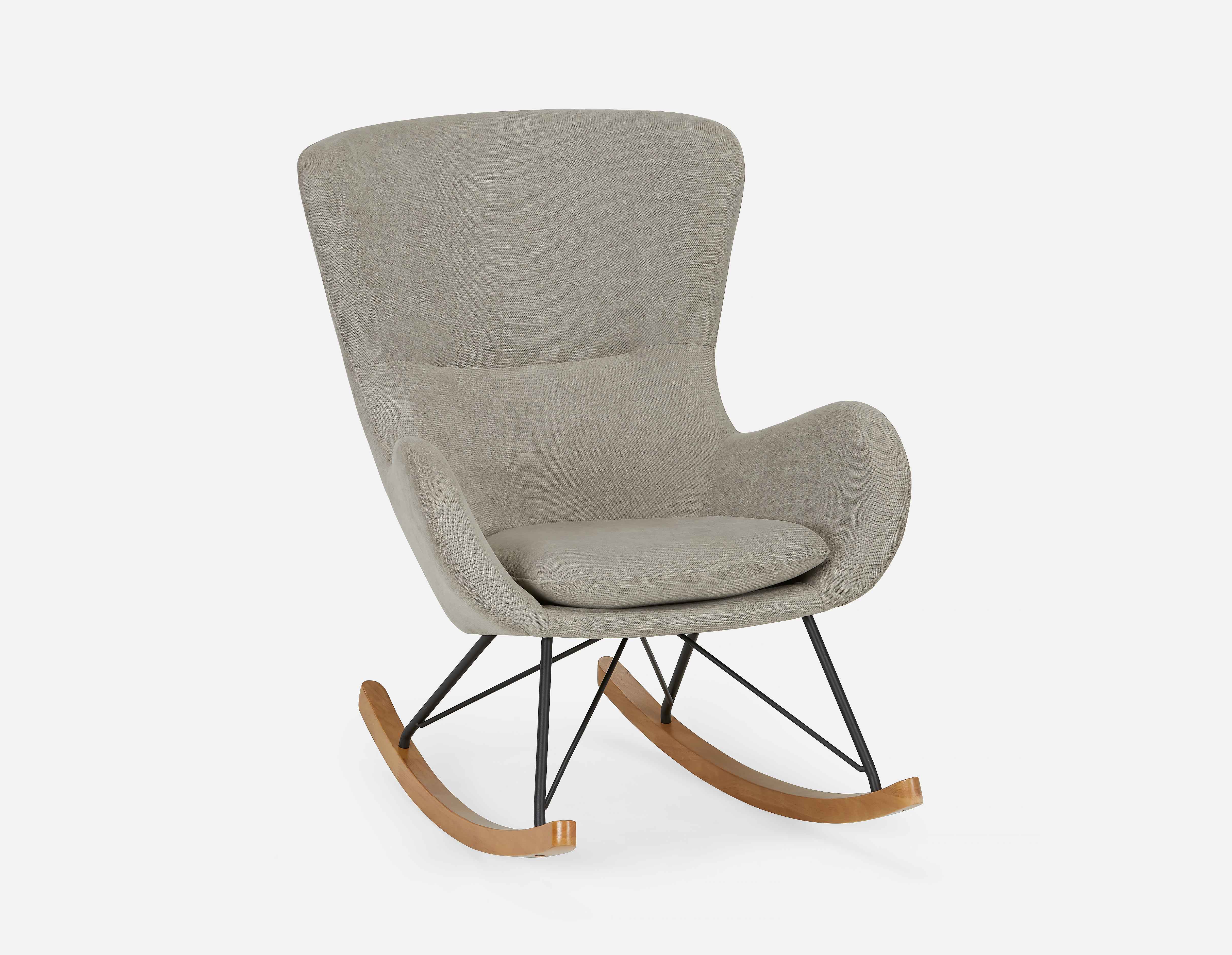 BENNET - rocking armchair - Grey