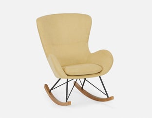 BENNET - rocking armchair - Yellow