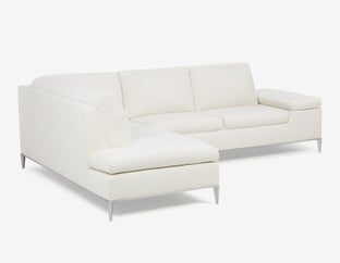ANDREW - left-facing sectional sofa in performance fabric - Cream