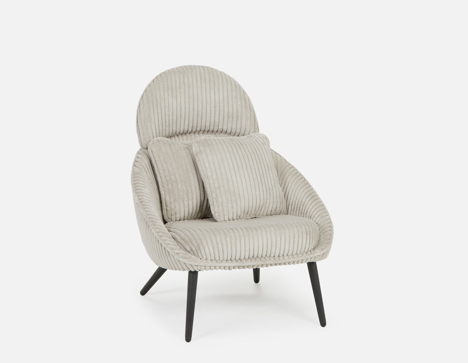 HERMAN - chaise d'appoint en velours côtelé - Gris