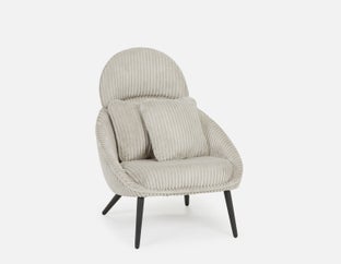 HERMAN - chaise d'appoint en velours côtelé - Gris