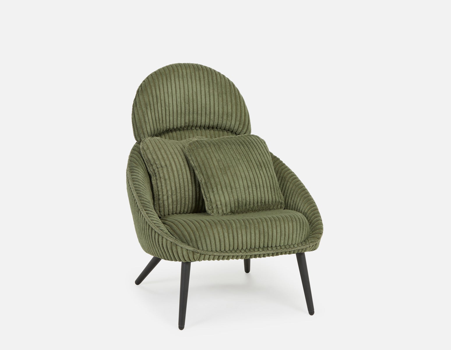 HERMAN - chaise d'appoint en velours côtelé - Vert
