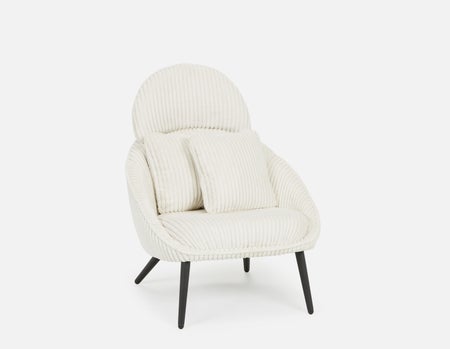 HERMAN - chaise d'appoint en velours côtelé - Beige