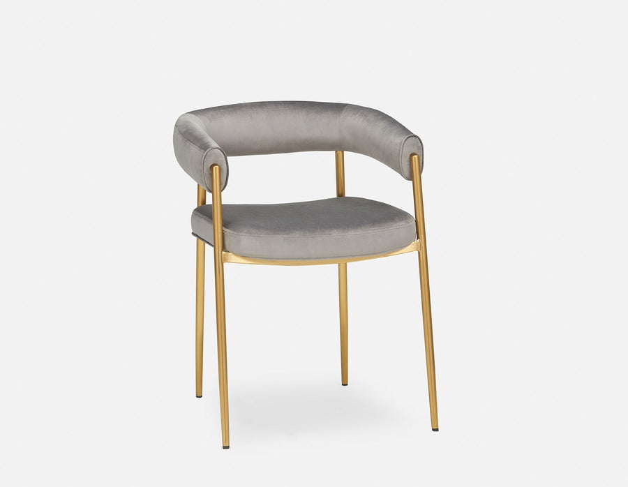 TAURO velvet chair, gold plated frame undefined