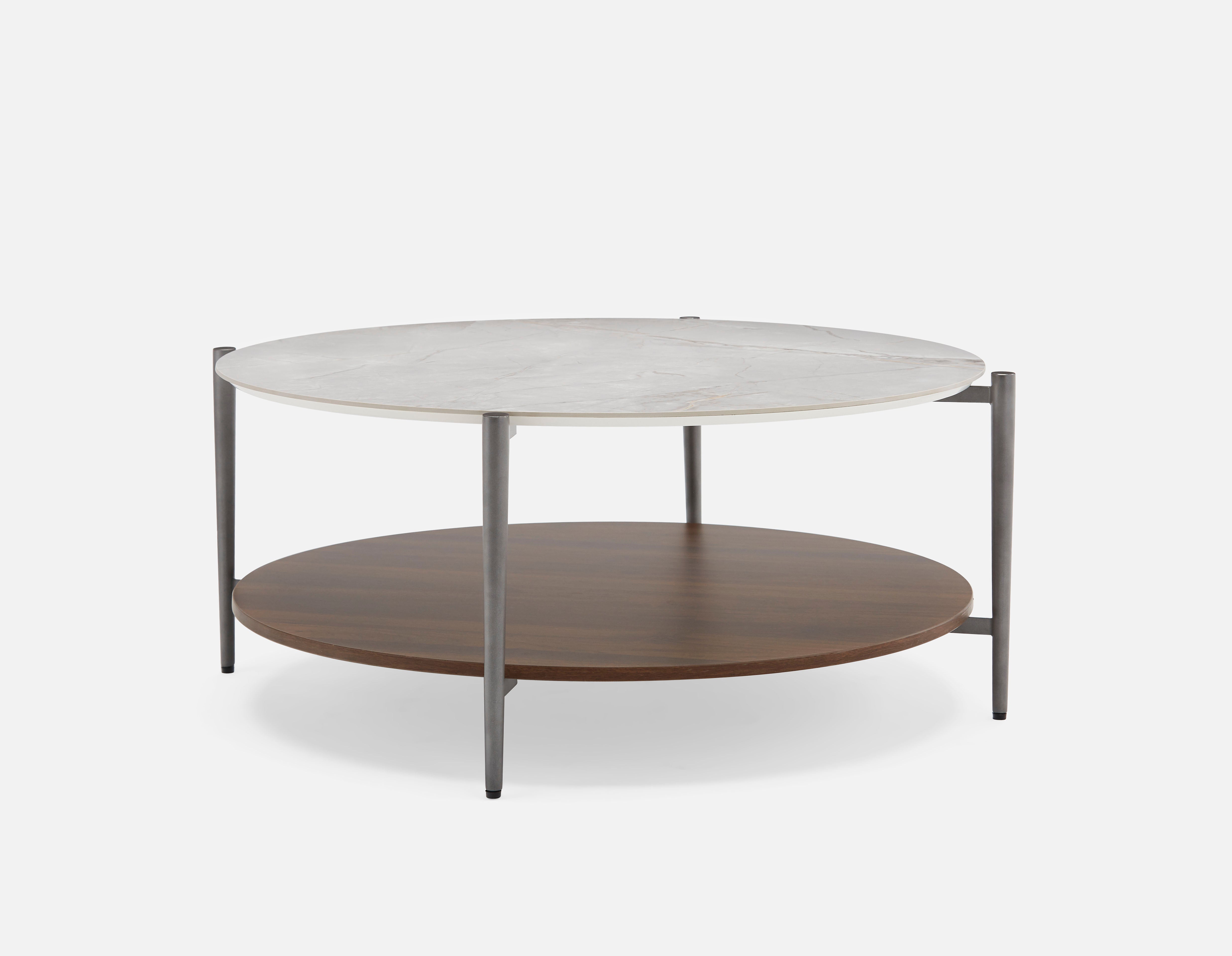 NAIROBI - ceramic coffee table 94 cm - White