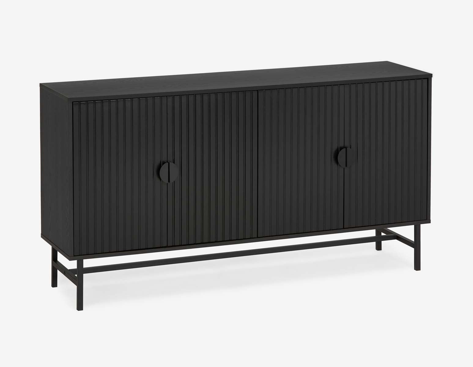 MONTANA - modern 4-door sideboard - Black
