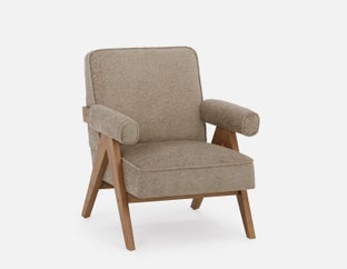 HAZEL - midcentury classic accent chair - Taupe