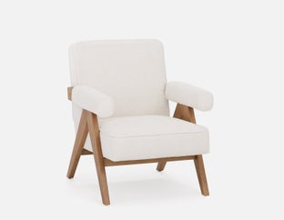 HAZEL - midcentury classic accent chair - Beige