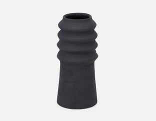 NED - vase en céramique 36 cm - Charbon