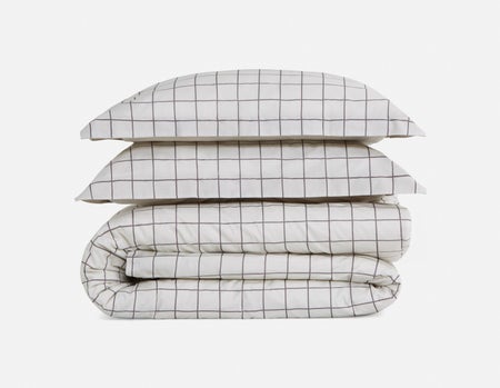 SHELBURN - 3-piece queen duvet cover set - Beige