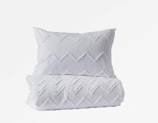 NALA - ensemble housse de couette 3 pièces, très grand lit - Blanc