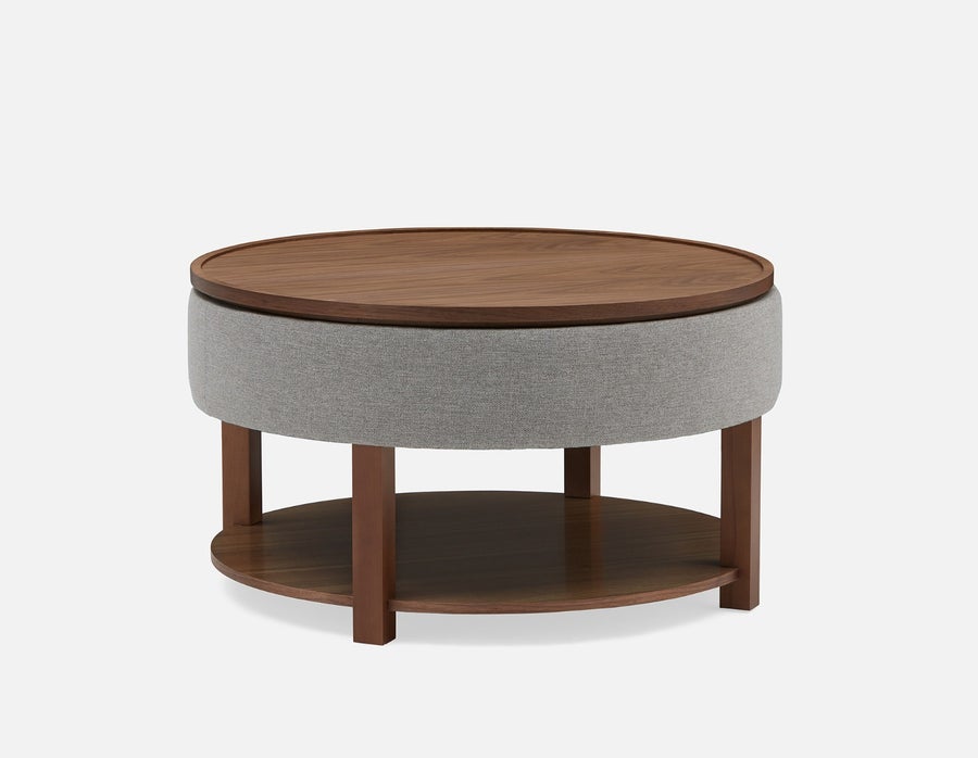 DAMIAN wood veneer lift-top coffee table with storage 84 cm undefined