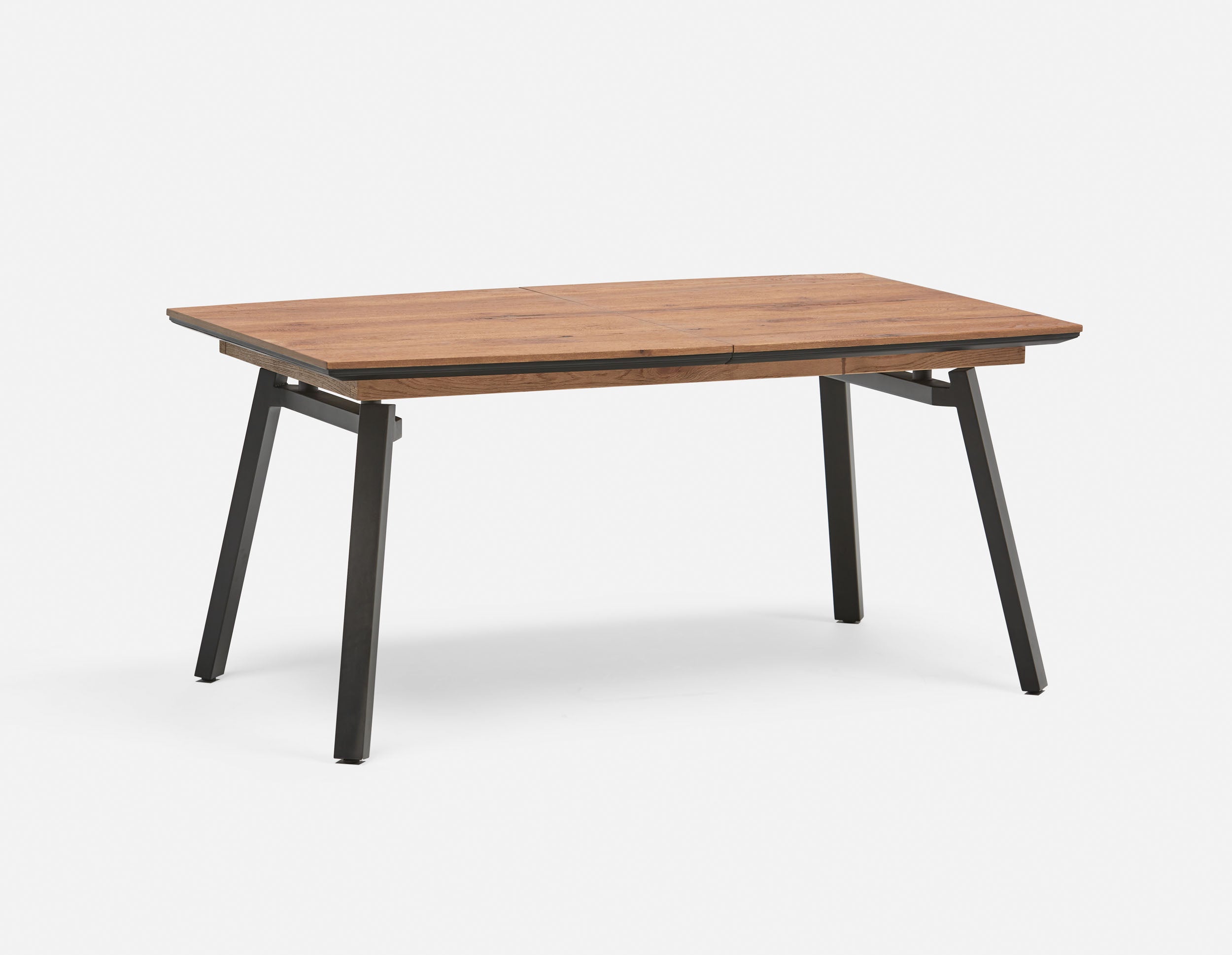 ZENGA - table à rallonge en placage de chêne 190 cm à 240 cm - Brun