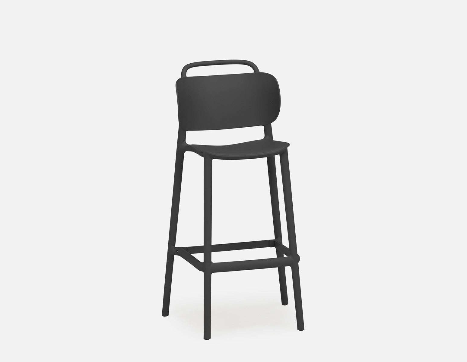 DARIA - indoor/outdoor counter stool 66 cm - Black