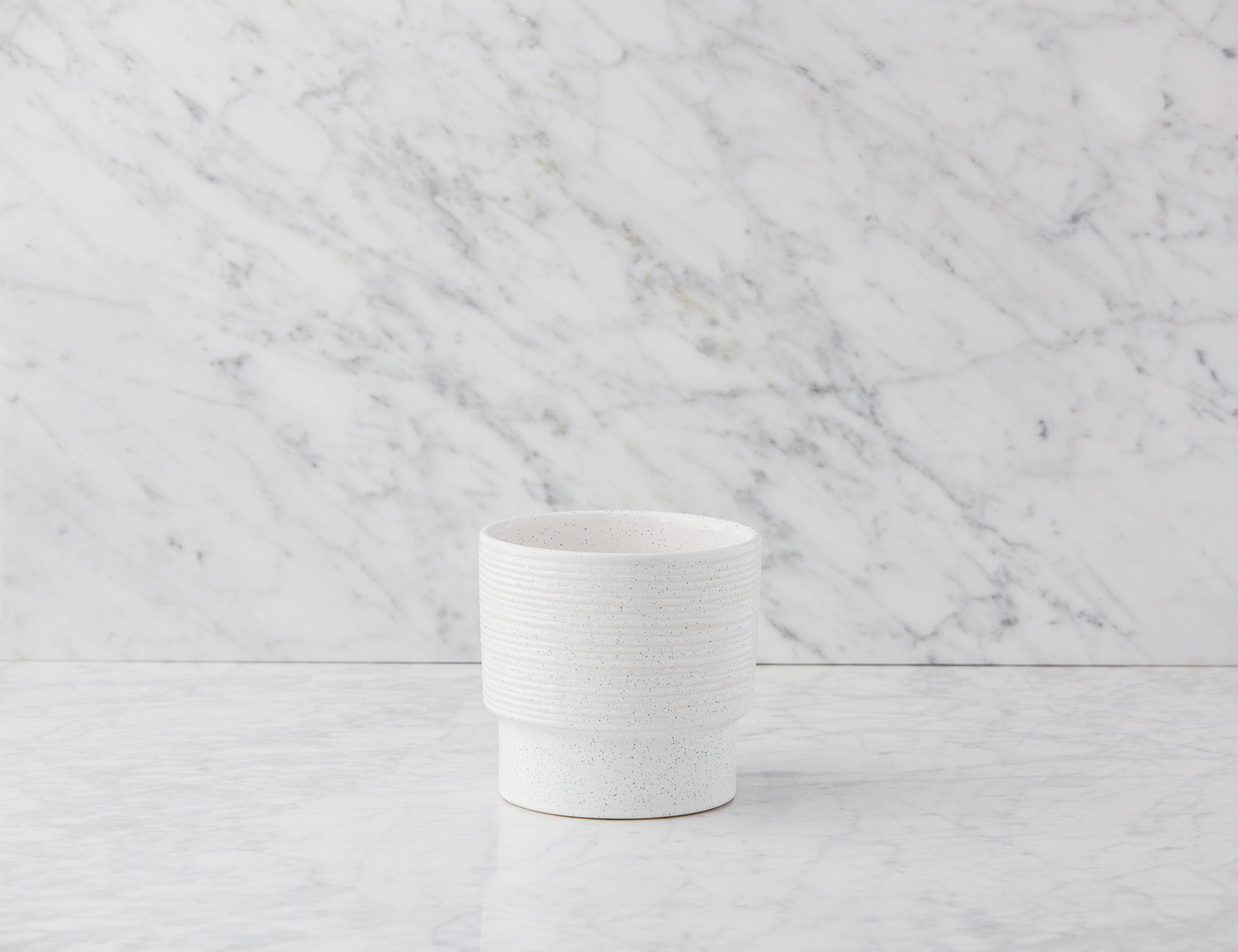 FRANK - ceramic planter 16 cm - White