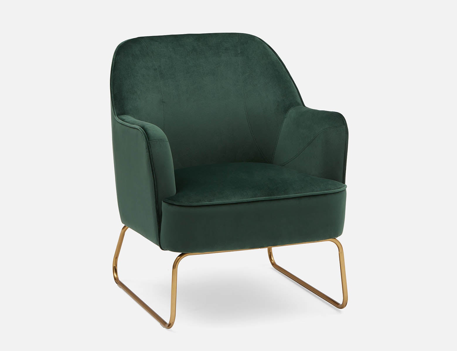 DARAH - fauteuil en velours - Vert