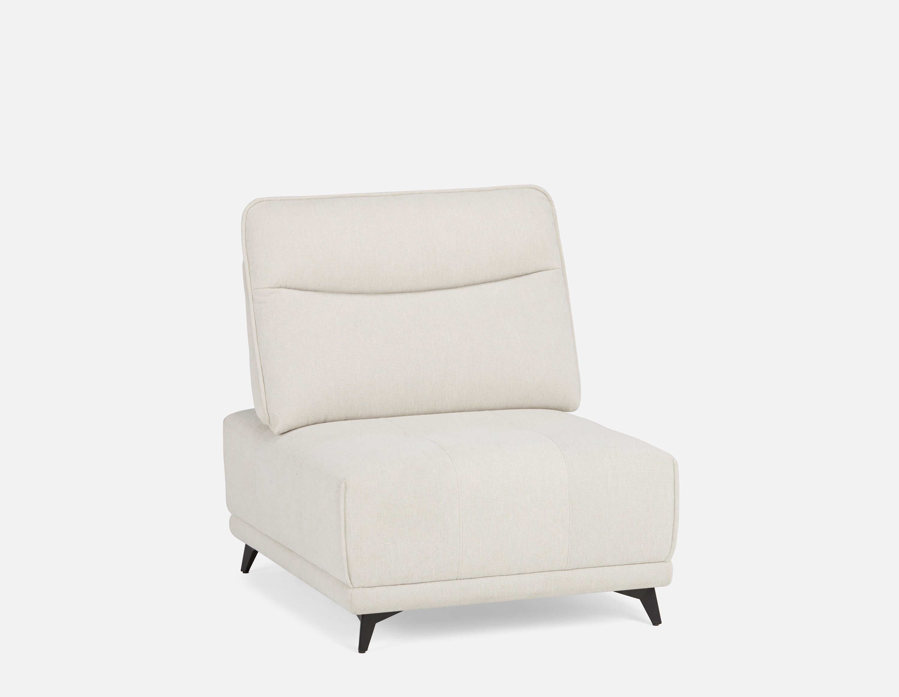 SIMON - accent chair with adjustable backrest - Beige