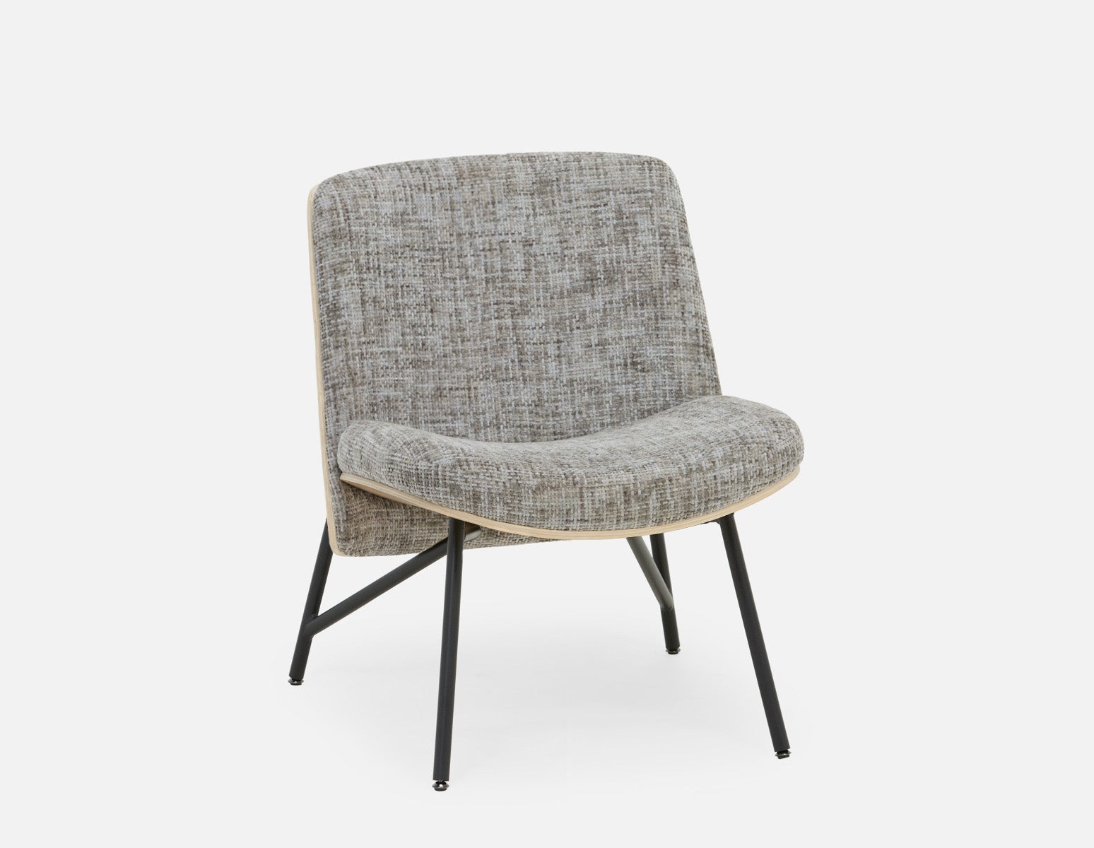 STEPHANE - chaise d'appoint contemporaine en bois courbé - Gris