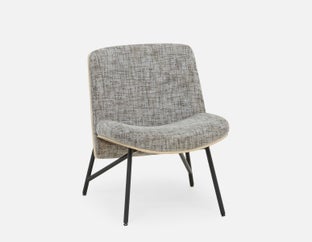 STEPHANE - contemporary accent bentwood chair - Grey